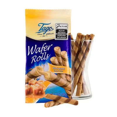 BISCOITO POLONES WAFER TAGO CREME CARAME
