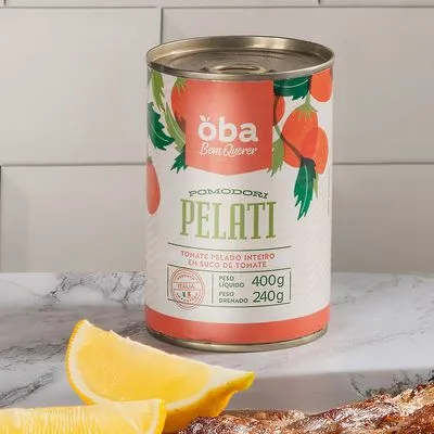 TOMATE PELADO OBQ 400G